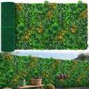 Grass Wall Panels Roll, 40"x120"(33.33 SQFT) Artificial Grass Backdrop Wall with Tropical Leaves, UV-Anti Faux Greenery Plant Boxwood Panels for Outdoor Green Wall Decor