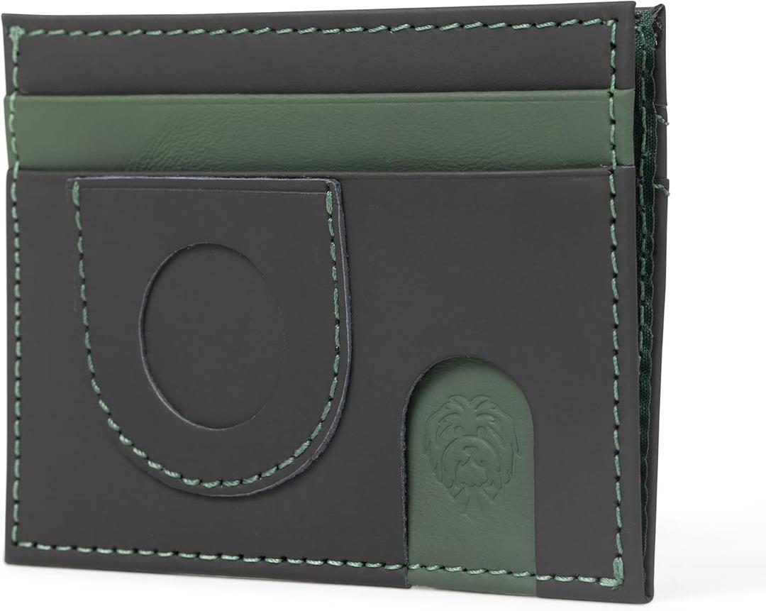 Havee Pico Cowhide Leather Card Wallet with AirTag Slot and RFID Blocking Protection - Black