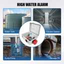 Sump Pump High Water Septic Tank Alarm for Pond Water Tank 110 db Alarm | with Bright Flashing Light IP67 Waterproof Casing Can Be Externally Connected to The Submersible Pump