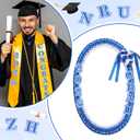 LemonSecret 3D Letter Number Decorative Patches Graduation Letters Numbers Stickers with Adhesive Dots 3D Cardstock Stickers for DIY Graduation Cap Sash Cloth Decor(Blue), 2.17 x 1.57 inches