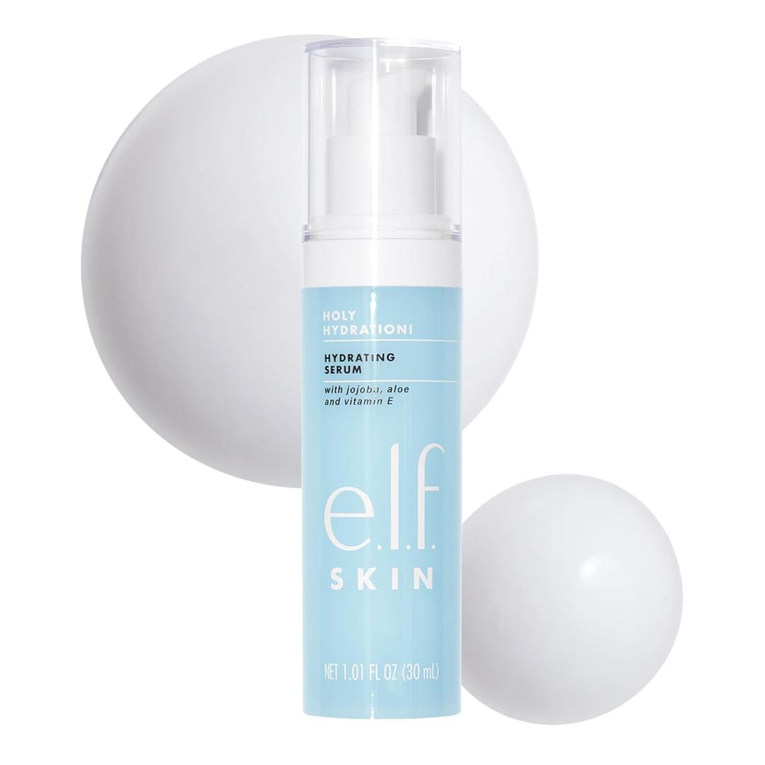 e.l.f. SKIN Holy Hydration! Hydrating Serum, Ultra Moisturizing Formula, Strengthens & Protects Skin, 1.01 Fl Oz, 30 ml