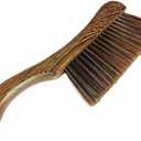 Hand Broom Brush, Dust Brush for Cleaning, Wood Block Hand Brush, Soft Bristle Cleaning Brush for Car Bed Furniture Clothes Garden Couch Draft (Curved Handle)