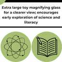 U.S. Toy US Toy One Jumbo 9" Plastic Magnifying Glass, Black
