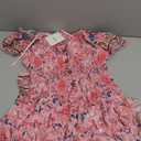 OSTOO Women's 2025 Summer Short Sleeves Boho Floral Print Tiered Casual Flowy Long Maxi Dress (Medium)