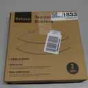 Bakzon Glass Corner Shower Shelves (2-Pack) - No-Drill Shower Caddy Organizer & Bathroom Storage, Tempered Glass with Rustproof Aluminum Brackets for Inside Shower (Clear)