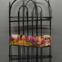 FOREHOGAR Garden Fence Border 32inX20ft Black Metal Wire Garden Fencing Panel Outdoor Folding Decorative Fences Flower Lawn Edging for Landscape Patio Yard