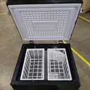 Chest Freezer 7.0 Cu.Ft Compact Chest Freezers with 7 Adjustable Thermostat Top Open Door Freezer Compressor Cooling with Removable Storage Basket for Home Bar Dorm (BLACK)