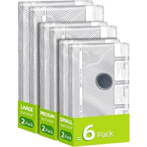 VACKFO 6 Pack vacuum storage bags (no pump)