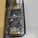 Dish Drying Rack Over the Sink In Stainless Steel Black Expandable Drainer for Small Kitchen, Counter Space Saving Compact Inside Sink Plate Dryer, Adjustable Hanging Metal Wire Strainer Drain Holder