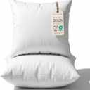 Hearth & Harbor 28x28 Pillow Inserts Set of 2 – Square Throw Pillow Insert for Bed, Sofa & Couch – Soft, Fluffy & Supportive White Decorative Cushion Insert