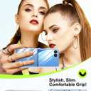 for Samsung Galaxy Z Flip 7 Case with Screen Protector,Galaxy Z Flip 7 Case Support Wireless Charging, Protective Cover for Galaxy ZFlip7 Phone Cases, PC Crystal Ultra Slim Clear