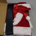 Gumyawl Christmas Dress Women Santa Clause Costume with Santa Belt Gloves, Hat, Bow Knee Socks (Small)