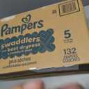 Pampers Swaddlers Diapers, Size 5 (20-37 lbs), 132 Count, Absorbent, Keeps Baby Dry and Comfortable, Skin Safe Disposable Baby Diaper 