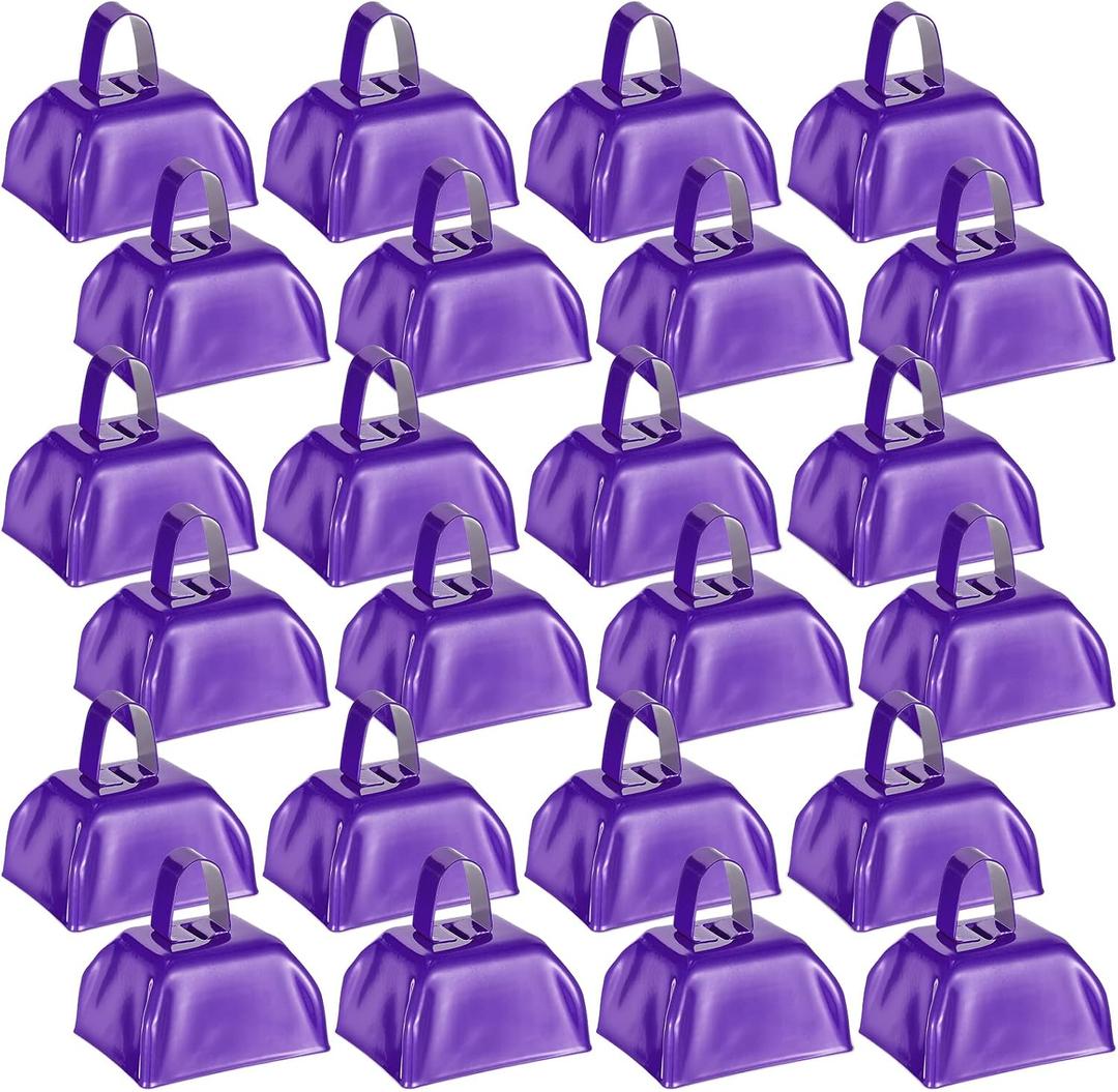 24 Pcs Metal Cowbell Handle Noise Makers 3x2.8x2.5in,None