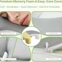 Side Sleeper Pillow with Arm Holes for Shoulder Pain Relief, Ergonomic Memory Foam Pillow for Neck & Rotator Cuff Support, Knee Pillow Between Legs for Adults
