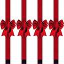 PBQOA Christmas Cabinet Bows Festive Ribbons Large X-Mas Door Ribbon Party Decorations, Red