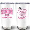 Graduation Gifts for Her, Class of 2025 Graduation Gifts, High School, College, Masters, PHD Degree Graduation Gift for Women, Graduate Tumbler 20oz for Nurse, Police