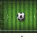 Osimiccp Soccer Rug for Bedroom,3'x5' Non Slip Sports Carpet,Soccer Field Rugs for Living Room and Game Room Decor