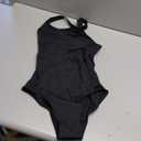 Beautikini Period Swimwear Women's One Piece Leakproof Menstrual Bathing Suit Racerback Swimsuit for Teens Girls Black XS