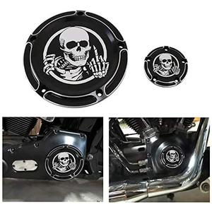 H-Words-D Motorcycle Derby Cover Aluminum Derby Cover Engine Timing Timer Cover Compatible with Dyna Touring Models Road King Electra Glide Street Bob Low Rider Softail 1999-2019