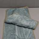 decorUhome Summer Chenille Soft Cozy Throw Pillow Covers 12x20 Set of 2, Modern Farmhouse Boho Velvet Decorative Pillow Cases with Stitched Edge for Couch Sofa Bed Home Decor, Aqua Haze