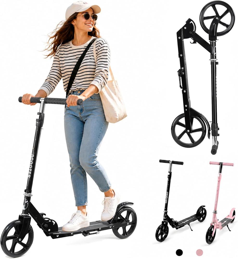 Kick Scooter for Big Kids Teens Adults,Heavy Duty Frame,8" PU Wheels