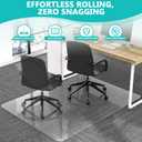 Office Chair Mat for Low Pile Carpet with Lip, 48" x 60" Clear Heavy Duty Plastic Floor Protector for Smooth Rolling Desk & Computer Chairs, Under Desk Chair Mat for Home Office