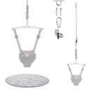 Baby Jumper with a Ceiling Hook for Infant & Toddlers, Baby Door Jumper with Adjustable Chain, Protable Baby Jumpers and Bouncers for Indoor/Outdoor, Baby Doorway Jumper with Soft Rug