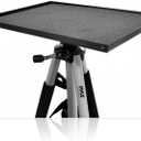 Pyle Portable Video Projector Tripod Stand, 22’’-55’’ Adjustable Height Projector Mount with 360° Rotating Tray, Anti-Slip Rubber Feet, and Durable Metal Design for Home, Office, or Classroom Use