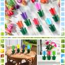 Wenqik 10 Pcs Spring Decorations for Home 3D Wooden Tulip Decor Assorted Color Tulip Figurines Set, Rustic Spring Tiered Tray Decor for Easter Party Home Shelf Table Centerpiece MotherS Day Gifts
