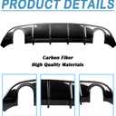 Rear Diffuser for 2015-2024 Dodge Charger SRT Rear Bumper Lip Splitter Spoiler Diffuser Non-widebody Gloss Black (Carbon Fiber)