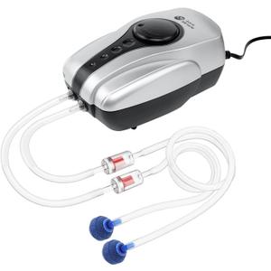 AquaMiracle Aquarium Air Pump Fish Tank Bubbler Aerator, All-in-One Fish Tank Air Pump Kit, Quiet Aquarium Bubbler