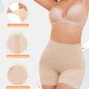 BESTENA Shapewear Shorts for Women, Mid Waist Tummy Control Shaper (Black)