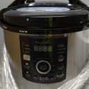 MegaChef 12 Quart Digital Pressure Cooker with 15 Preset Options and Glass Lid, Silver