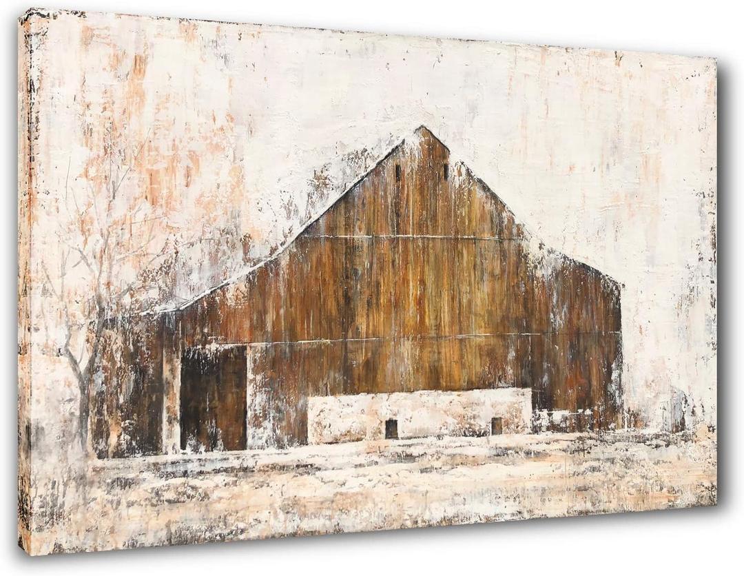 Yihui Arts Farmhouse Rustic Wall Decor Canvas Wall Art Painting Pictures For Living Room, 40"L x 28"W