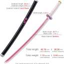 Zisu Demon Katana Sword, About 41 inches, Hashira Pillars & Protagonist Katana for Cosplay Purpose, Anime Original Texture