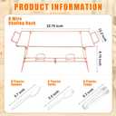 Geosar 32 Pack Wire Buffet Rack Stand Folding Chafing Stand Chrome Frame Serving Trays Food Warmer with Plastic Tong Fork and Spoon for Christmas Thanksgiving Home Party Catering Supplies (Rose Gold), one size