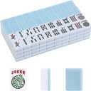 American Mahjong Tiles Set,Mahjong Game Set with 166pcs 1.2 Light Blue Tiles (Tiles Only Set)