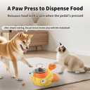 Interactive Dog Treat Dispenser Toy, Cute Duck Slow Feeder & Food Puzzle for Cats/Puppies - Durable IQ Training Pet Toy for Boredom Relief & Healthy Digestion