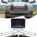 Grill LED Light for 2025-2019 Dodge Ram 1500 2500 3500 Accessories Raptor Grille Lights Front Bumper Marker Light,4Pcs (White)