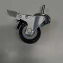 Finnhomy Stem Caster Wheels 2 Inch Heavy Duty Threaded Swivel Casters 1/4" - 20 x 1 with Brake Set of 4 for Wire Shelve Wheel Anti-wear Smooth Casters, Black