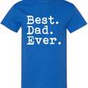 2 x The Goozler Father's Day Tee Best Dad Ever Men's T-Shirt Graphic Tee for Him Holiday Birthday Present White Elephant Gift (Blue, XL)