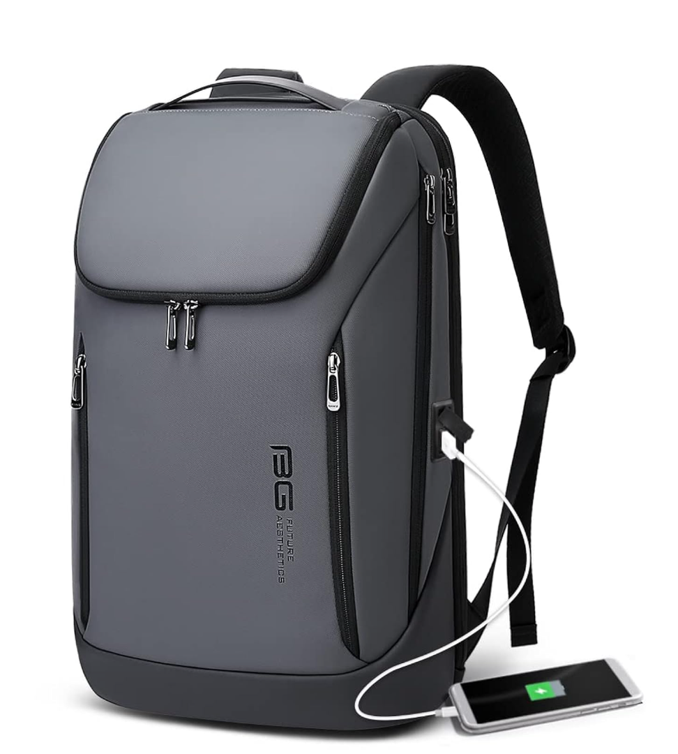 BANGE Business Smart Backpack Waterproof fit 15.6 Inch Laptop Backpack with USB Charging Port,Travel Durable Backpack