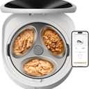 PETLIBRO Automatic Cat Feeder Wet Food with Stainless Steel Bowl, Refrigerated Auto Cat Feeder with Semiconductor Cooling, 3 Fresh Meals for 3 Days, App-Controlled Pet Food Dispenser, Easy to Clean (White)