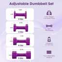 EQUIPRO Adjustable Dumbbell Set, 4 in 1 Free Weights Dumbbells Set for Women, Weights for Women at Home, 2lb 3lb 4lb 5lb with TPU Soft Rubber Handle for Home Gym Exercise Training