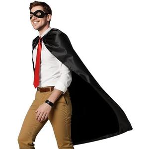 Adult Superhero Cloak & Cape Duo Set with Mask – Premium Costume for Halloween Cosplay, Themed Parties & Dress-Up Events
