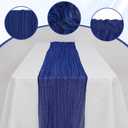 12 Pack Royal Blue 20x120 Inch Cheesecloth Table Runner 10FT Boho Gauze Rustic Gauze Cheese Cloth Table Runners for Wedding Party Baby Shower Birthday Banquet Spring Decor