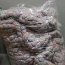 YnM Weighted Blanket, Handmade Chunky Knitted Design, Soft and Cozy, Temperature Regulating and Breathable, Machine Washable Throw for Sleep or Home Decor (Red Blue Fancy Yarn, 50x60 Inch, 10lbs)