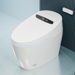 Smart Toilet with Bidet Built in, Automatic Smart Toilet with Foam Shield and Touchless Auto Open/Close Lid, Tankless Elongated One Piece Toilet with Warm Water Heated Seat Dryer for Bathroom (Pure White)