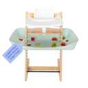 CATCHY -Food Catcher-Compatible with Stokke Tripp Trapp High Chair +11 Other High Chairs-Highchair Sold Separately-Baby & Toddler Food & Mess Catcher-Premium Linen Inspired -Under High Chair Accessory (For Stokke Tripp Trapp, Eucalyptus)